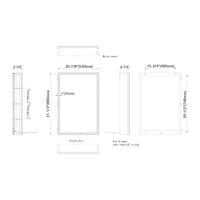 LED Alu Medicine Cabinet w/ Induction Switch 21"x31"