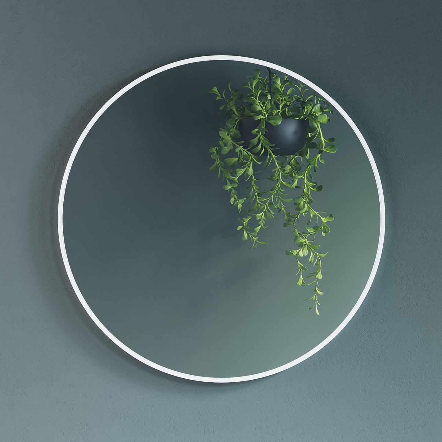 Round Alu Slim Frame Mirror - 24"