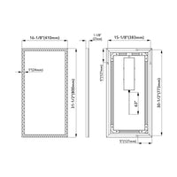 LED Bathroom Light Mirror 16-1/8"x31.5"