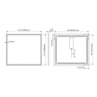 LED Bathroom Light Mirror  35.5"x31.5"