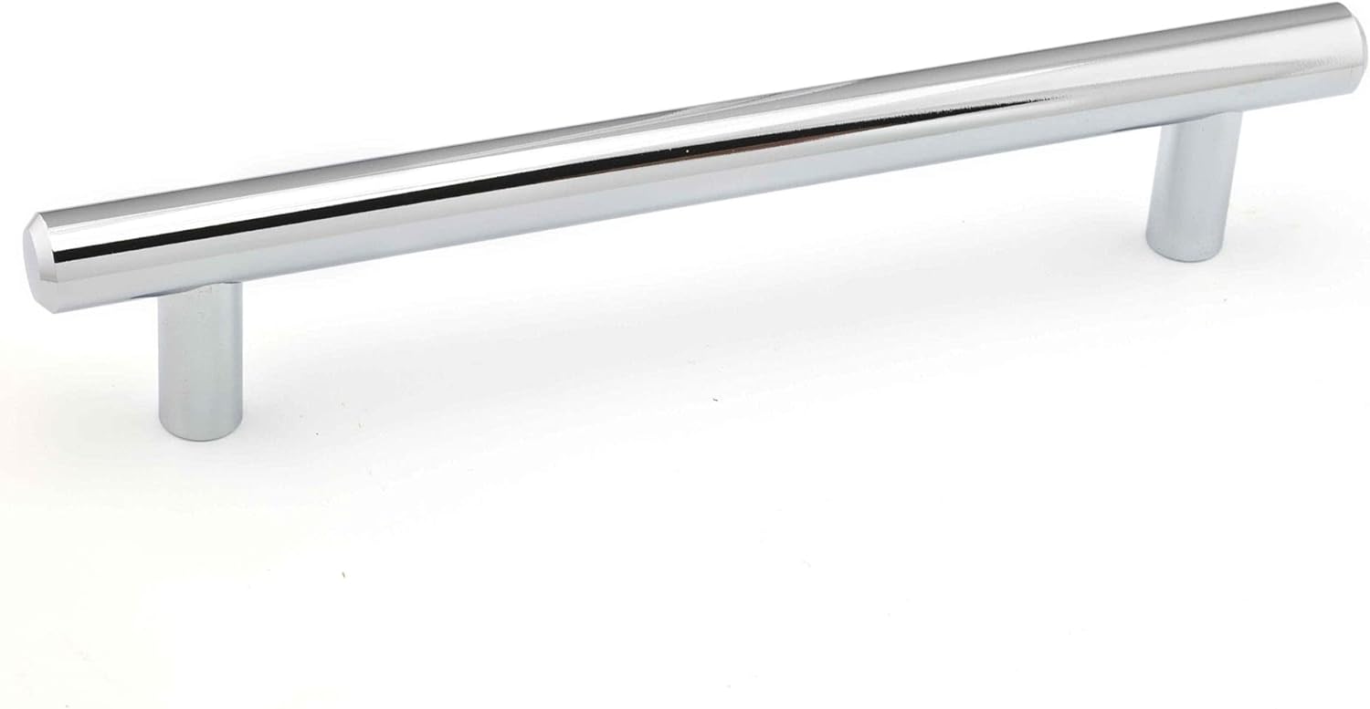 3 3/4-inch (96 mm) Center-to-Center Chrome Modern Cabinet and Drawer Bar Pull Handle for Kitchen, Bathroom, and Furniture - Industry Tile