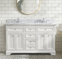 South Bay 55" Bathroom Vanity White