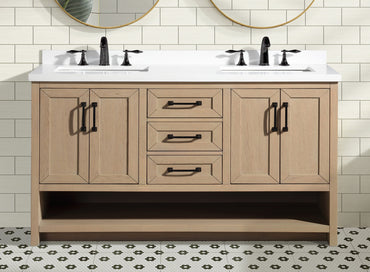 Venice 55" Bathroom Vanity Oak Gray Finish