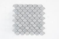 Carrara Super White Fan Mosaic Matte