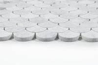 Carrara Super White Fan Mosaic Matte