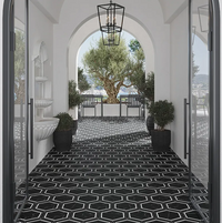 Hexelle Black Marble Night Matte Porcelain Hexagon Tile – 8.66x9.84