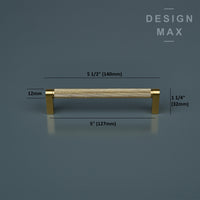 Luxary Texture Knurled Brass Handles