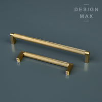 Luxary Texture Knurled Brass Handles