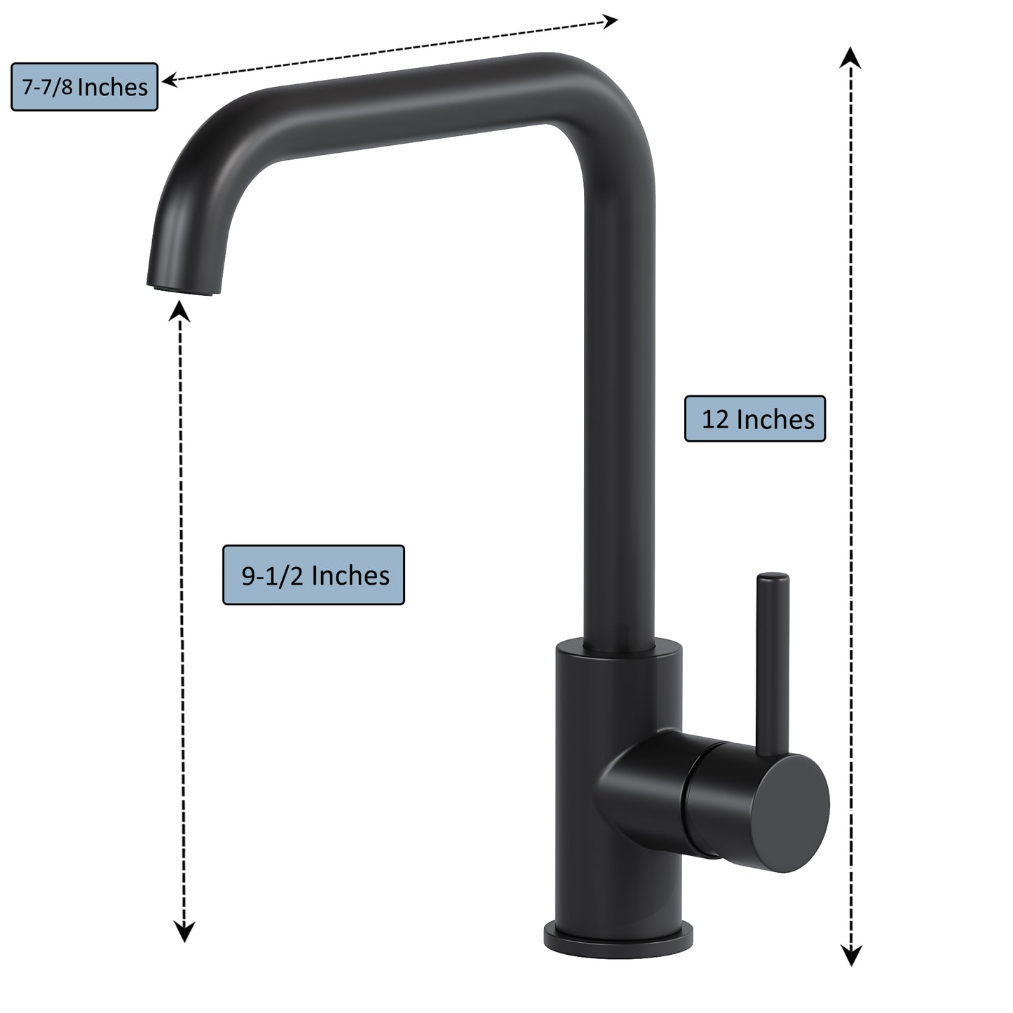 Single Handle Lavatory Faucet - DW Black - 008