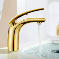 Single Handle Bathroom Faucet - DW 017 Gold