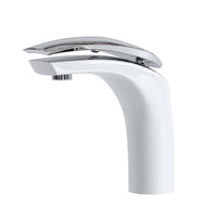 Single Handle Bathroom Faucet - DW 017 White & Chrome Combo