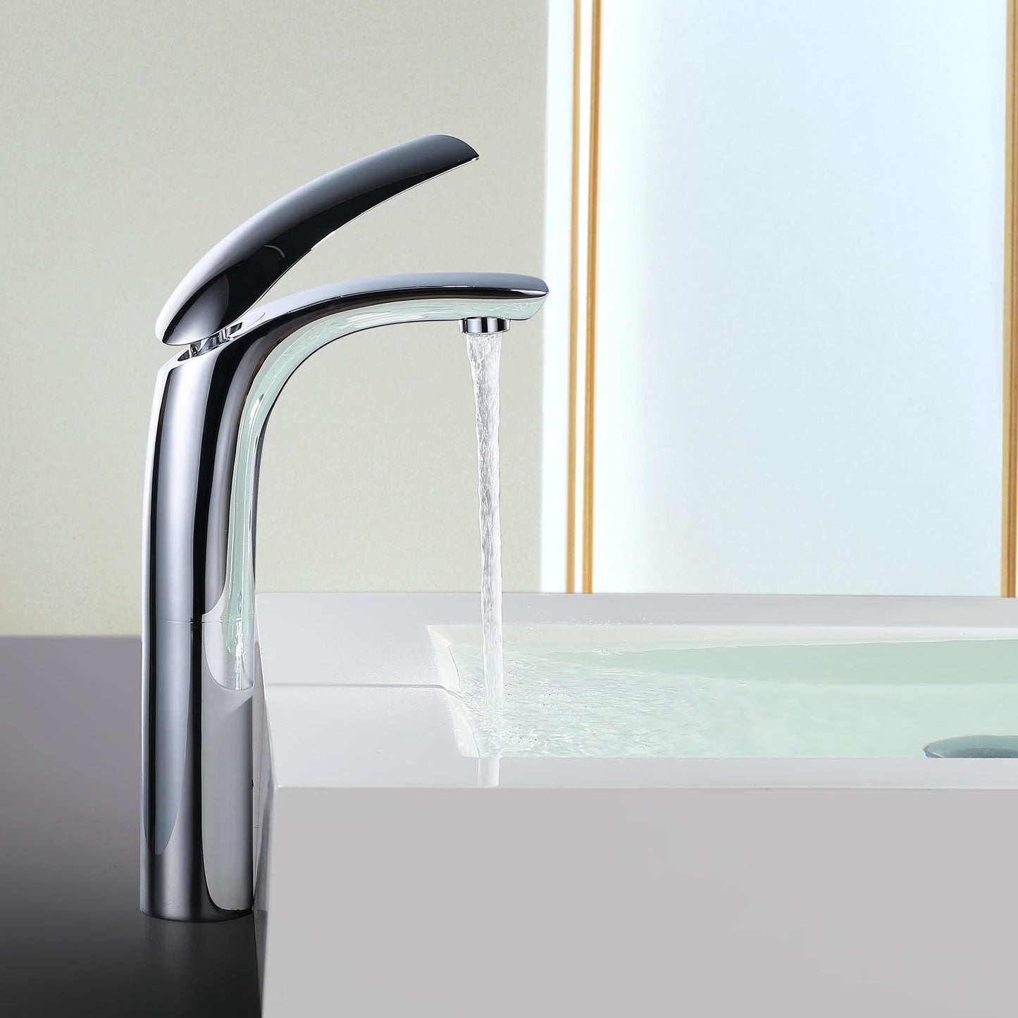 Single Handle Bathroom Faucet - DW Chrome - 018