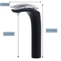 Single Handle Bathroom Faucet - DW Chrome & Black - 018