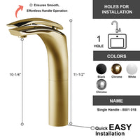 Single Handle Bathroom Faucet - DW Gold - 018