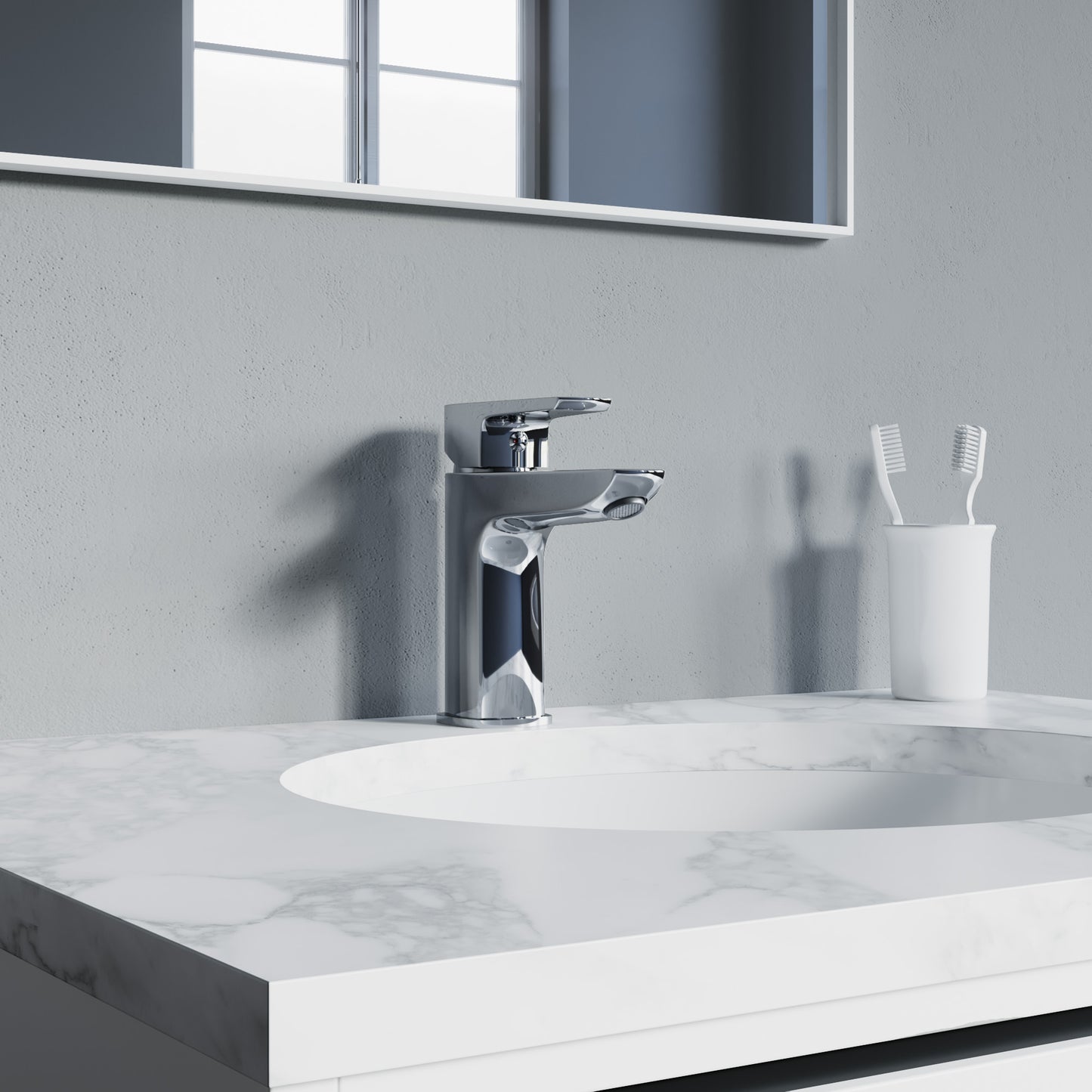 Single Handle Bathroom Faucet - DW Chrome - 021