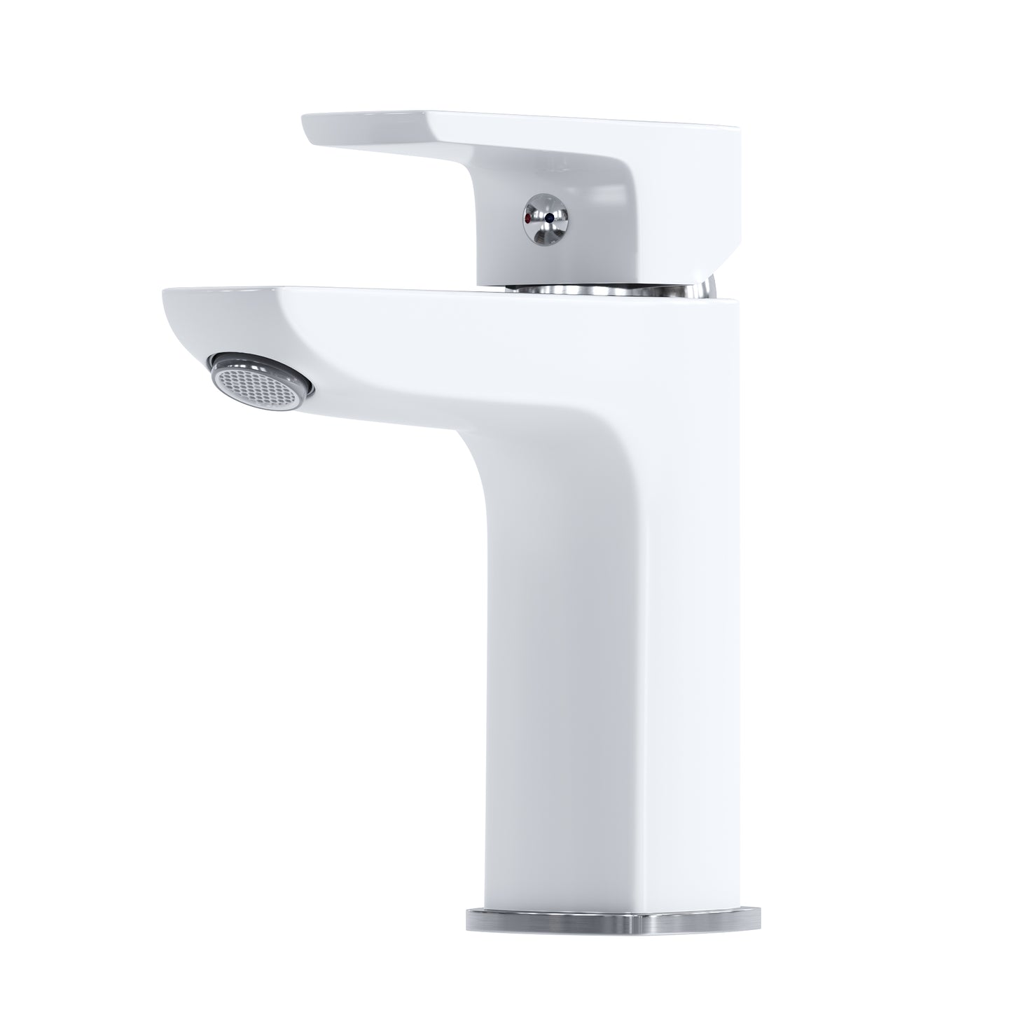 Single Handle Bathroom Faucet - DW Chrome & White - 021