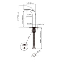 Single Handle Bathroom Faucet - DW Chrome & Black - 018