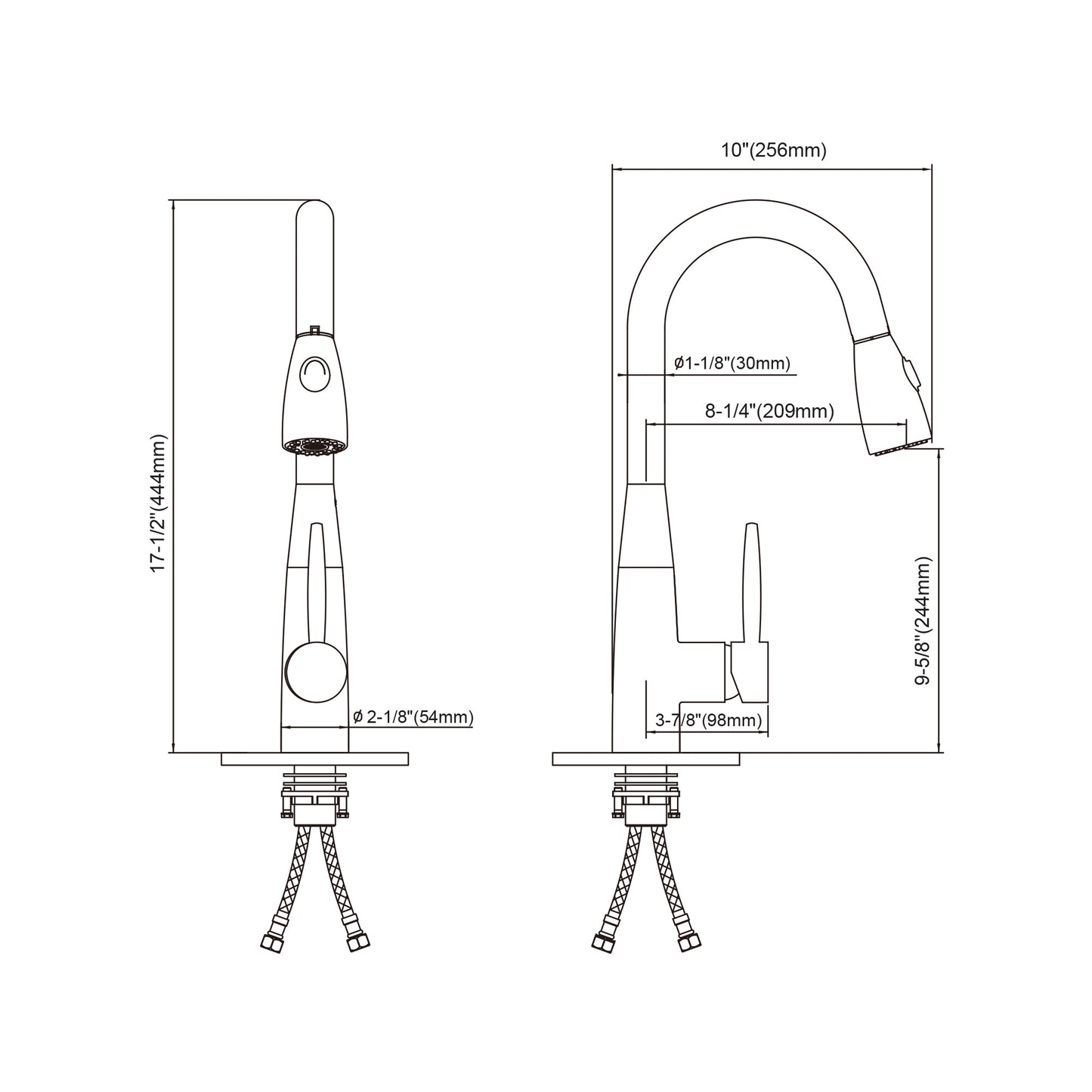 Single Handle Pull-Out Kitchen Faucet - DW