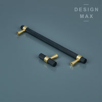 Knurled Solid Brass Drawer Pull Handles