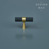 Knurled Solid Brass Drawer Pull Handles