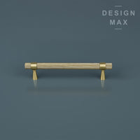 Gold Knurled Brass Cabinet Pull Handles