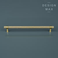 Gold Knurled Brass Cabinet Pull Handles