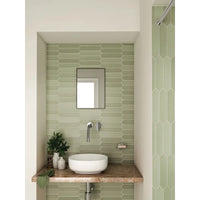 Sage Point 2" x 10" Matte Green Picket Ceramic Tile