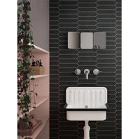 Onyx Point 2" x 10" Matte Black Picket Ceramic Tile