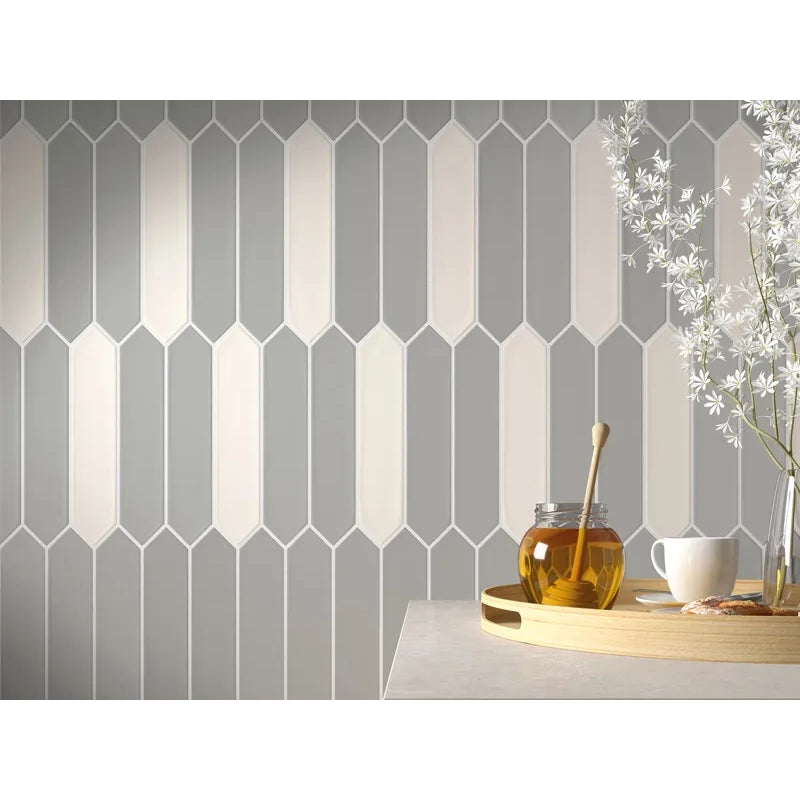 Stone Gray Point 2" x 10" Matte Picket Ceramic Tile