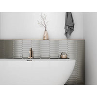 Sterling Silver Point 2" x 10" Metallic Picket Ceramic Tile