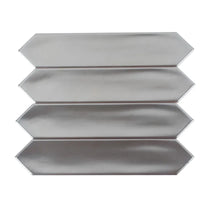 Sterling Silver Point 2" x 10" Metallic Picket Ceramic Tile
