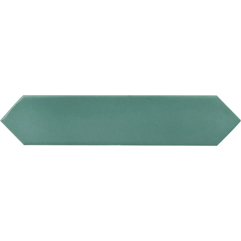 Verdant Point 2" x 10" Green Matte Picket Ceramic Tile
