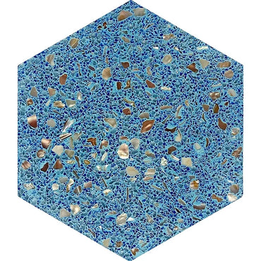Terrazzo Studio Gloss Hexagon 7.8x9" Shell Tile | 4 Colors