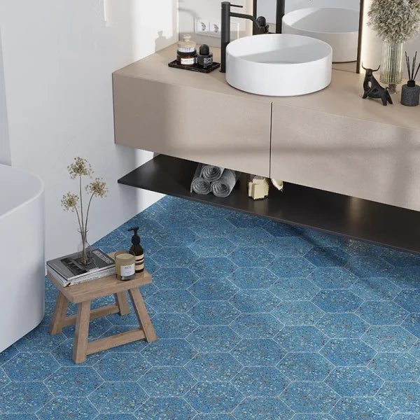 Terrazzo Studio Gloss Hexagon 7.8x9" Shell Tile | 4 Colors