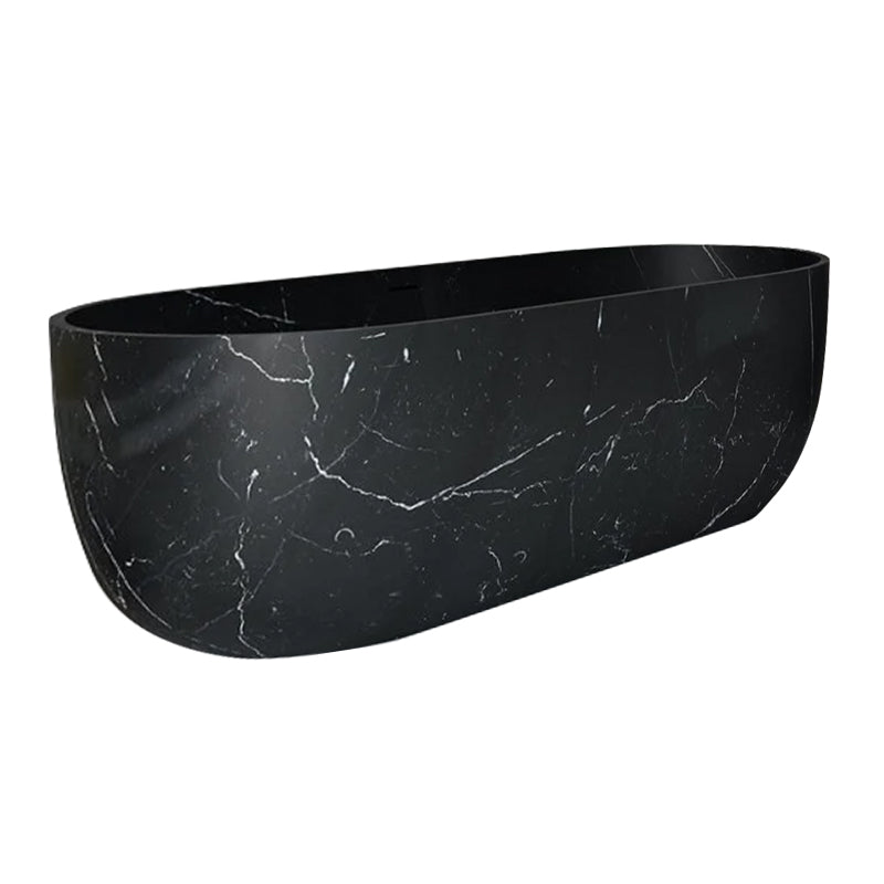 Alexandrette Black Marble Bathtub Hand-carved from Solid Marble Block (W)32" (L)72" (H)20"