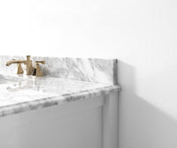 Hayley Bathroom Vanity with Sink and Carrara White Marble Top Cabinet Set