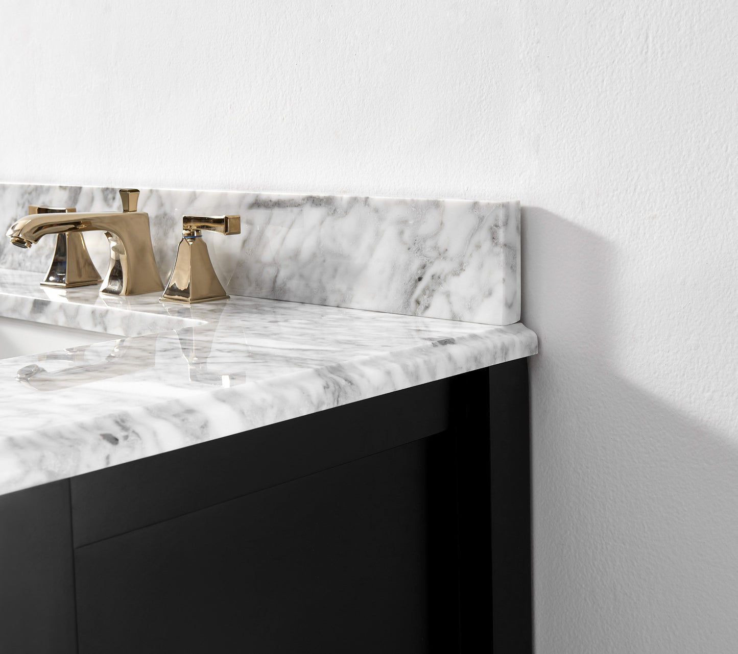 Hayley Bathroom Vanity with Sink and Carrara White Marble Top Cabinet Set