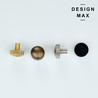 Brassio Knurled Solid Brass Cabinet Knob