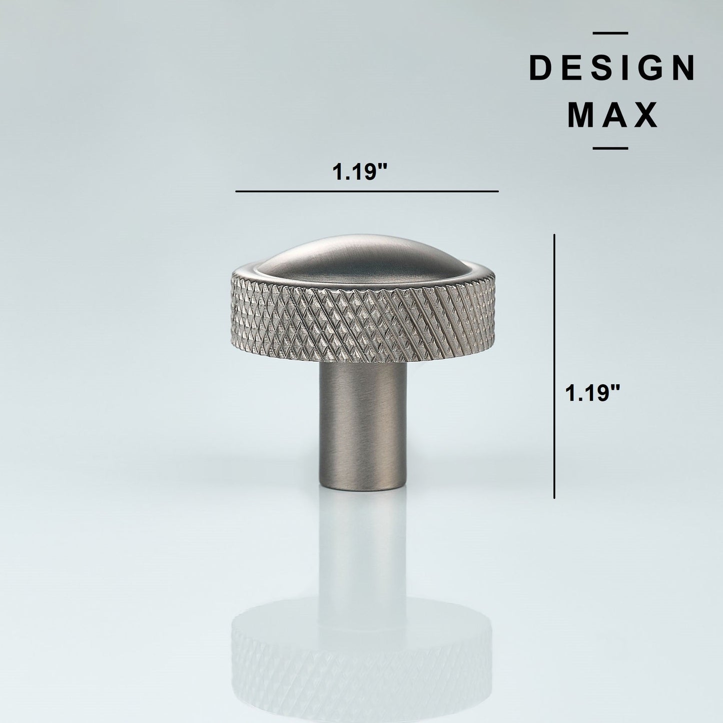 Brassio Knurled Solid Brass Cabinet Knob