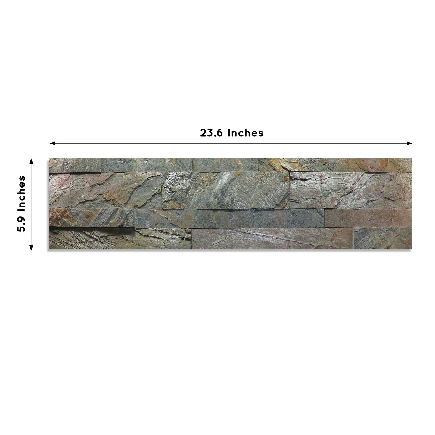 Burning Forest - Self-Adhesive 3D Peel & Stick Real Stacked Stone Tiles [Pack of 10]