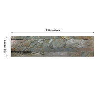 Burning Forest - Self-Adhesive 3D Peel & Stick Real Stacked Stone Tiles [Pack of 10]