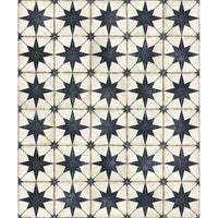 Heritage Compass Navy & White 8" x 8" Star Matte Porcelain Tile