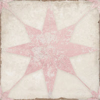 Heritage Compass Blush & White 8" x 8" Star Matte Porcelain Tile