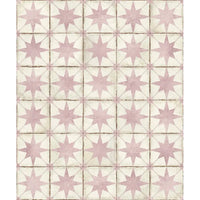 Heritage Compass Blush & White 8" x 8" Star Matte Porcelain Tile