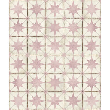 Heritage Compass Blush & White 8" x 8" Star Matte Porcelain Tile