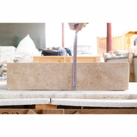 Cappuccino Beige Marble Rectangular Above Vanity Bathroom Sink (W)18" (L)21.5" (H)5"