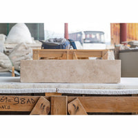 Cappuccino Beige Marble Rectangular Above Vanity Bathroom Sink (W)18" (L)21.5" (H)5"