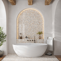 Penny Round Multicolor Polished Natural Stone Mosaic Tile