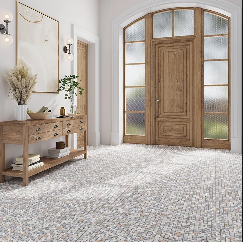 Cottage Blend Multicolor Tumbled Natural Stone Mosaic Tile