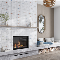 Multicolor Honed & Sand Blasted Natural Stone Mosaic Tile